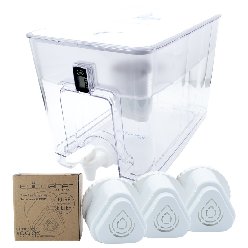 Epic Pure Water Filter Dispenser Bundle Removes Fluoride & Lead